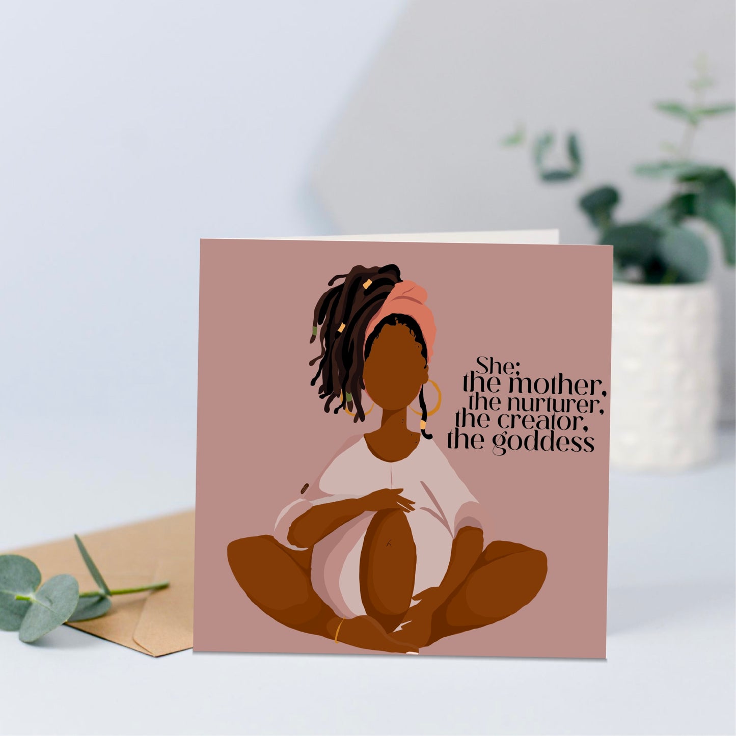 She; the goddess, Expectant Mother Card