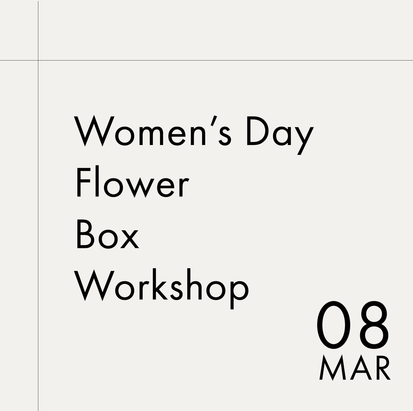 Women's Day Flower Box Workshop