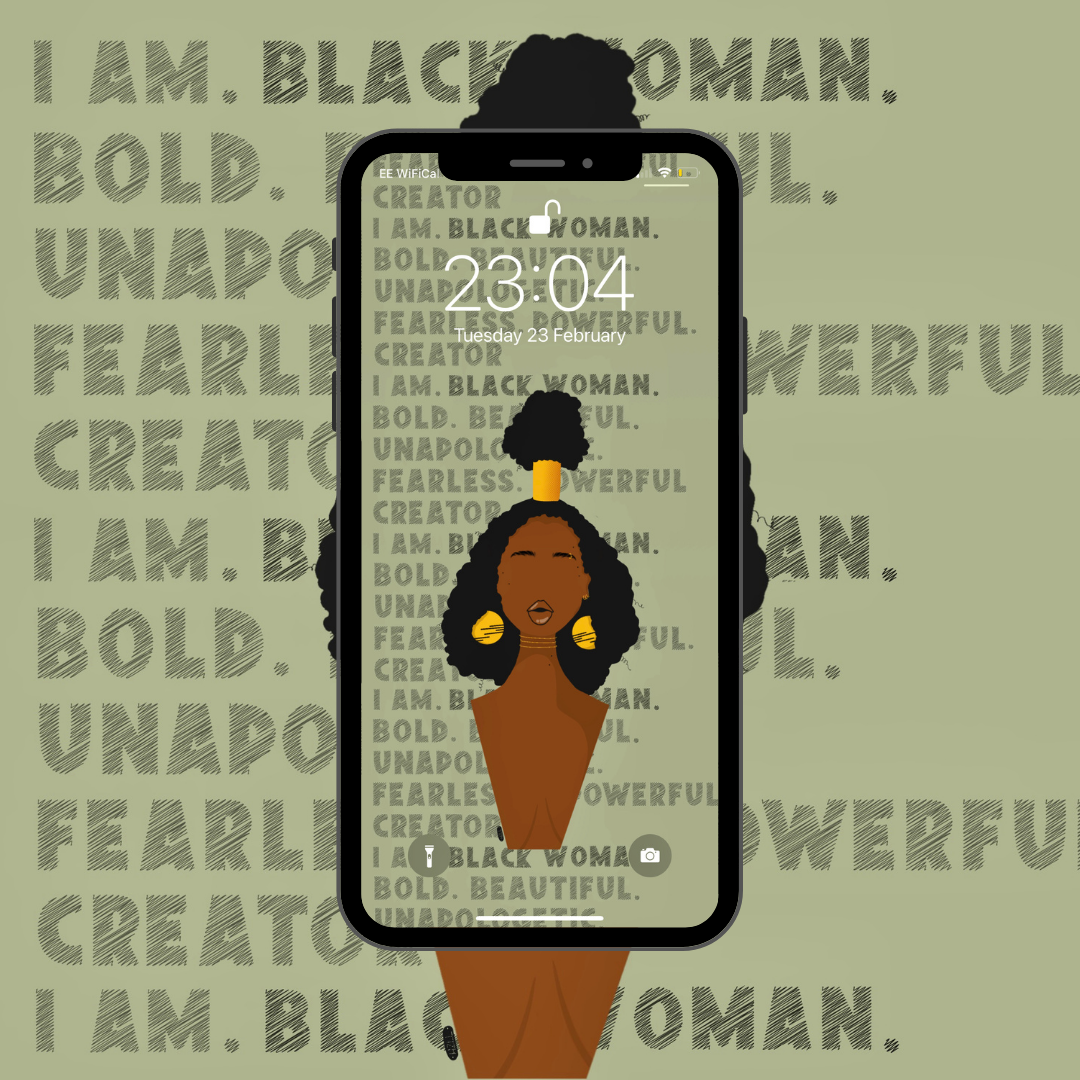 'I Am. Black Woman. iii' Digital Wallpaper