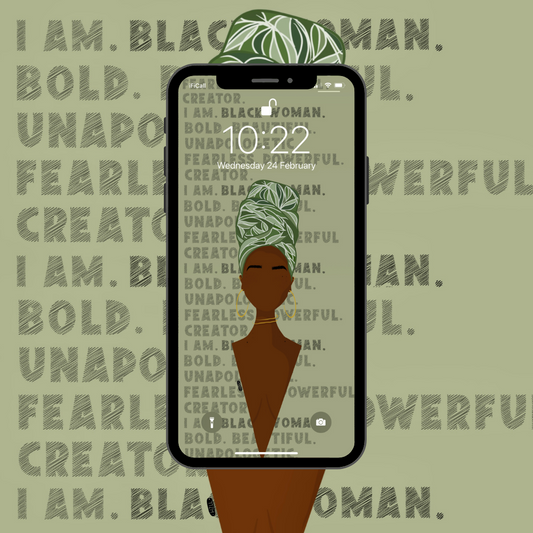 I Am. Black Woman Digital Wallpaper