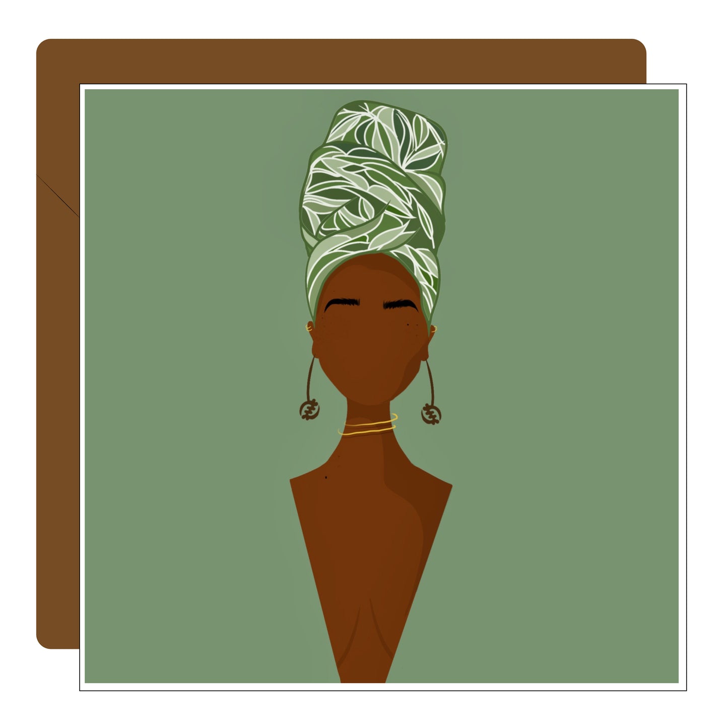 ‘Headscarf elegance ii' Card