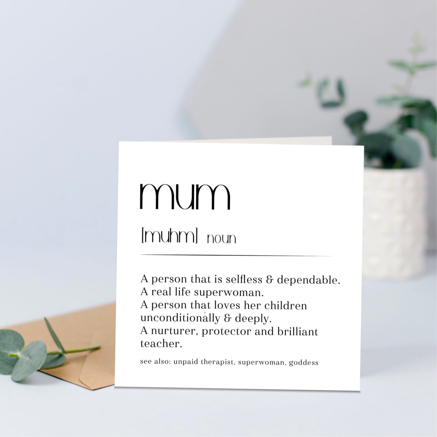 ‘Mum definition' Card